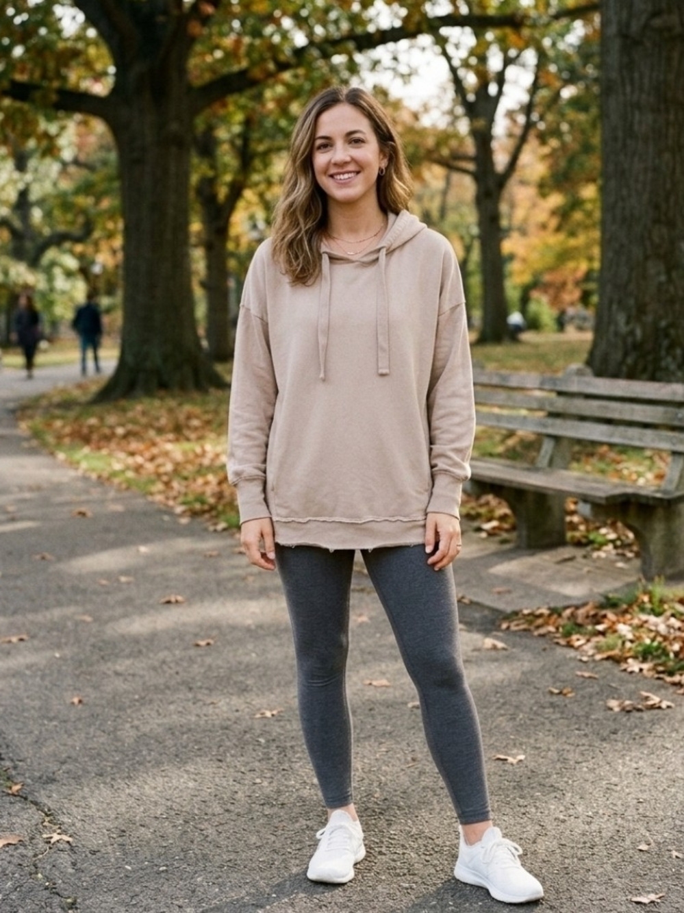 aerie Neutral Beige Pullover Hoodie